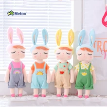 Metoo оригинальные новые плюшевые игрушки Анжела Куклы Мягкие Животные кукольной милый кролик девушка мечтает Рождественский подарок для детей