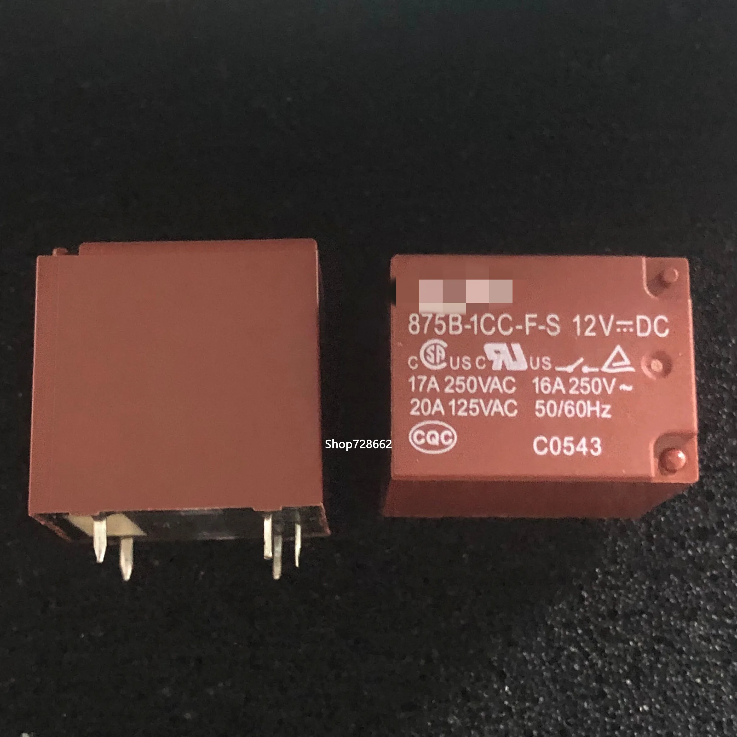 875B 1CC F C 12VDC 875b 1cc f 12vdc 1CH совершенно новый оригинальный Power реле 17A 250VAC 5 pins|Реле| |