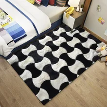 Креативный геометрический Коврик из искусственной кожи с принтом для гостиной, спальни, Противоскользящий коврик для пола, модный ковер для кухни