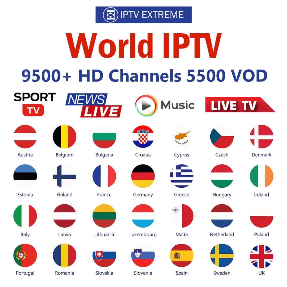 World ip tv box 9500 HD live подписка smart android tv box Европа голландский Франция Швеция США Румыния испанско-португальский m3u ip tv box