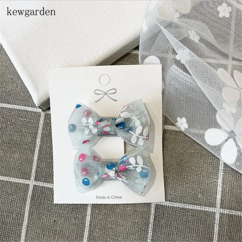 Kewgarden фрукты Цветочные марлевые ленты бант милые эластичные аксессуары для волос резинки для волос заколки Заколки головные уборы для
