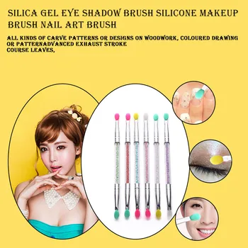 

6pc Double head Silicone Diamond Eye Shadow Brushes Lip Cosmetic Makeup Brush Set Beauty Tools Beauty Cosmetic Make Up Tool#0727