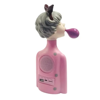 

New Hot 5W USB Bubble Girl Figure Bluetooth Speaker Ultra-Portable Design Wireless Speaker Compatible for Home Outdoors