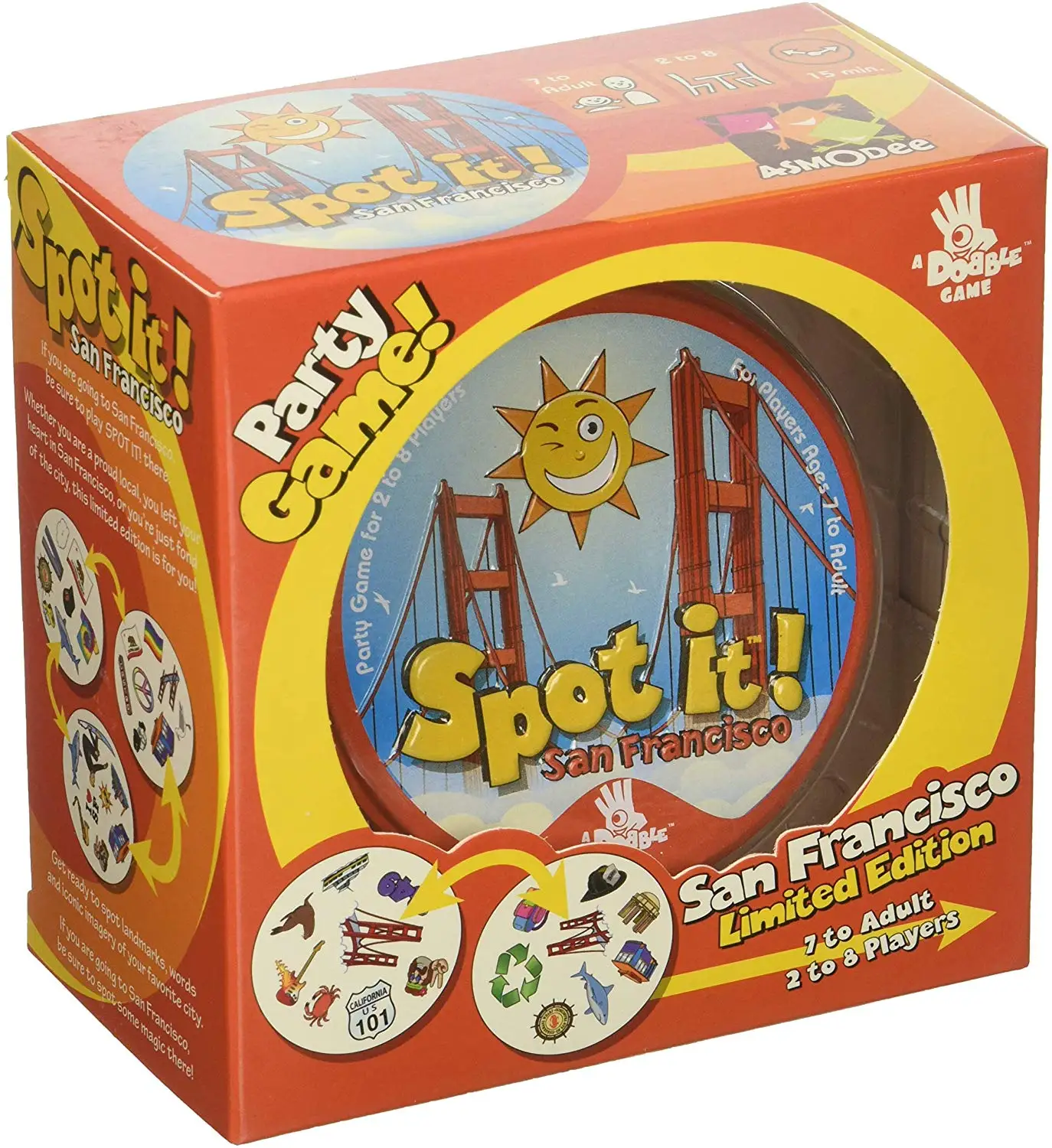 Spot It! Сан-Франсиско настольная игра английская карточная игра с металлической коробкой семейные вечерние