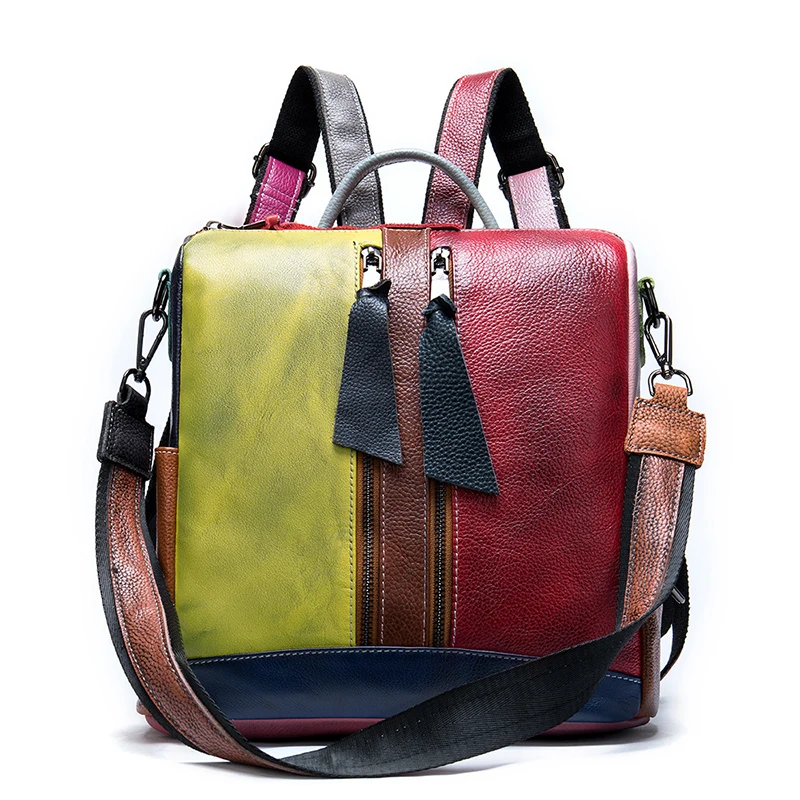 

Full Grain Leather Women Backpack Handmade Leather Backpack Multifunction Shoulder Bag