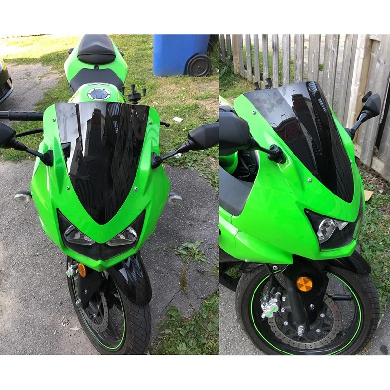 Дефлектор лобового стекла мотоцикла подходит для Kawasaki Ninja 250r 250R EX250 2008-2012 черные аксессуары для мотоциклов