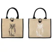 Многофункциональная вместительная сумка с принтом совы, многоразовые сумки для покупок, складная сумка для хранения продуктов