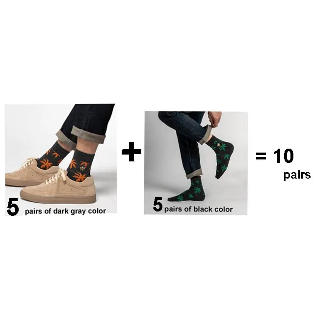 5 darkgray 5black 10 пар/лот Pier Polo повседневные мужские носки Высокое качество брендовые хлопковые носки с вышивкой, модные мужские носки для детей, в качестве подарка, meias - Цвет: 5 darkgray 5black