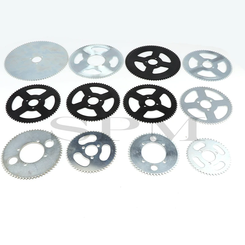 Rear sprocket 25H 47t 55t 62t 64t 66t 65t 68t 70t 72t 76t 80t 92t 26/29/54MM suitable for micro motorcycle two-stroke sprocket