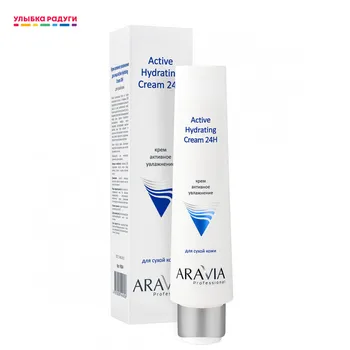 

Face Washing Product Aravia Professional 3117345 Крем для лица Aravia Professional \" Active Hydrating Cream 24H \" активное увлажнение , для сухой кожи 100мл