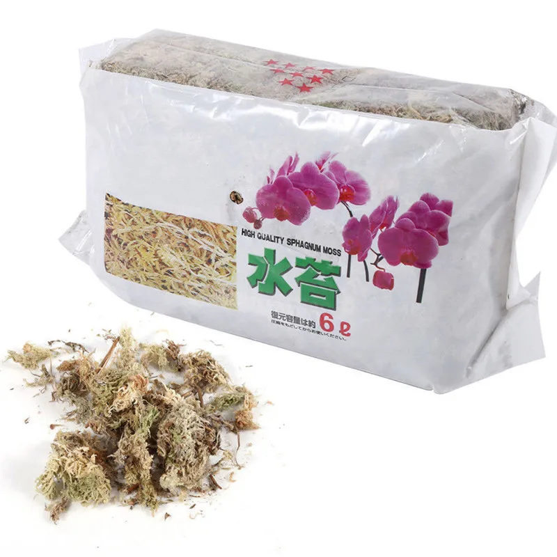 

6L/12L Sphagnum Dry Moss Garden Moisturizing Nutrition Organic Fertilizer For Orchid Phalaenopsis Musgo Sphagnum