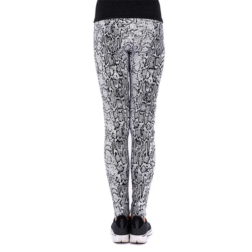 INDJXND Women Legging High Waist Snake Pattern Leggings Snake Printed Leggings Plus Size Pants Workout Legging Fashion Female