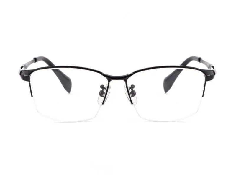Business New Men Pure Titanium Half Rim Progressive Multi-focal Lens Eyewear See Near Far Brand Design Reading Eyeglasses Men