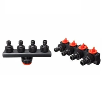 

4 Way Tap 4-Outlet Tap Connector Adapter Valve Shut Off Pipe Connector