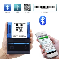 Jalon – Mini imprimante thermique pour tickets de caisse 58MM, Bluetooth, port USB, sans fil, pour tickets de caisse, ordinateur Android et IOS 