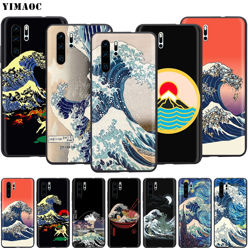 Японский силиконовый чехол YIMAOC The Great Wave off Kanagawa для Huawei Honor 6a 7a 7c 7x8 9 10 Lite Pro Y6 2018