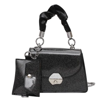 

Fashion All-match Black Buckle Ladies Handbag Simple Soft Surface Women's Shoulder Bag Elegant Refreshing Girl Diagonal Package