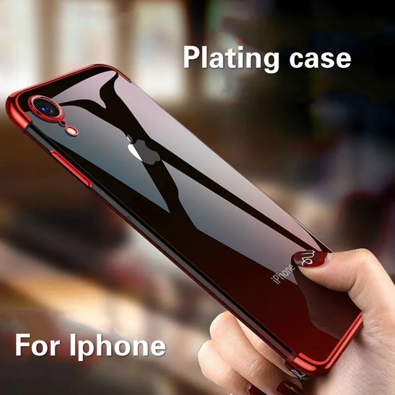 Ультратонкий Прозрачный чехол для телефона Iphone Xs Max Xr X 8 7 6 6s Plus покрытие из