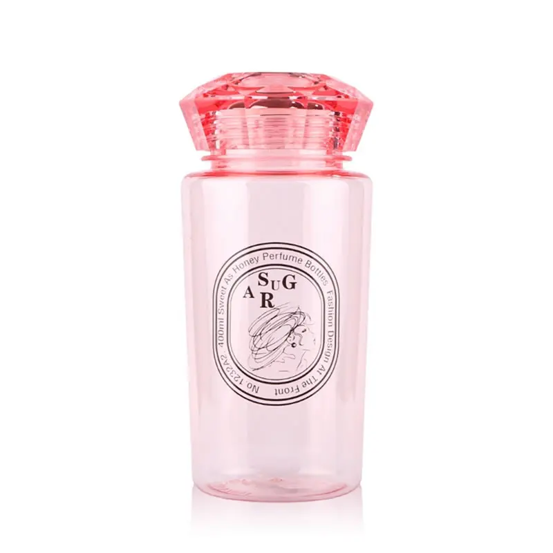 OBR дорожная бутылка для воды мини пластиковый шейкер для белков прозрачная бутылка для напитков портативная герметичная Алмазная форма милая бутылка для воды - Цвет: Pink