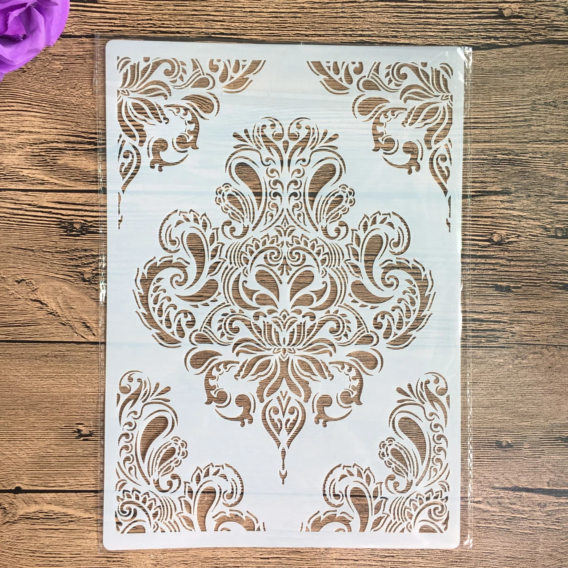 A4 size Flower Wall Painting Stencils Stamp Scrapbook Album Decorative Embossing Craft Paper DIY Flower Label Stencil