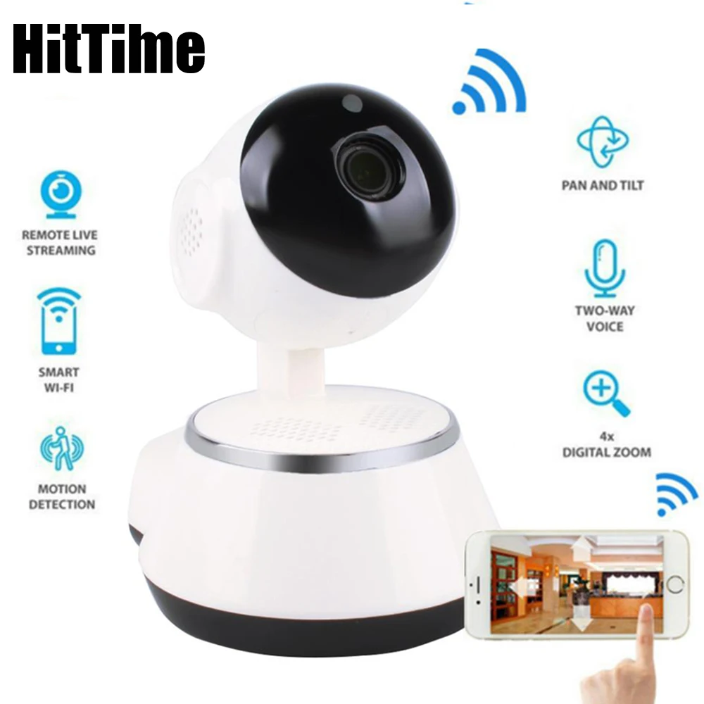 HitTime HD 720P Wireless Video Surveillance IP Camera P2P WiFi Pan Tilt Network CCTV IR Night Vision Webcam Hot Sale | Безопасность и