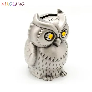 

Vintage Metal Owl Piggy Bank Nostalgia Cafe Bar Shop Crafts Home Decoration Money Saving Box Retro Style Moneybox Creative Gifts