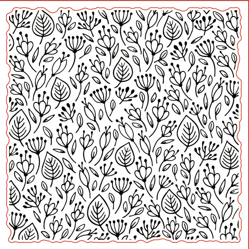 

14x14 Leaves Transparent Clear Stamps for Scrapbooking for DIY Card Making Cutting Crafts Stencil