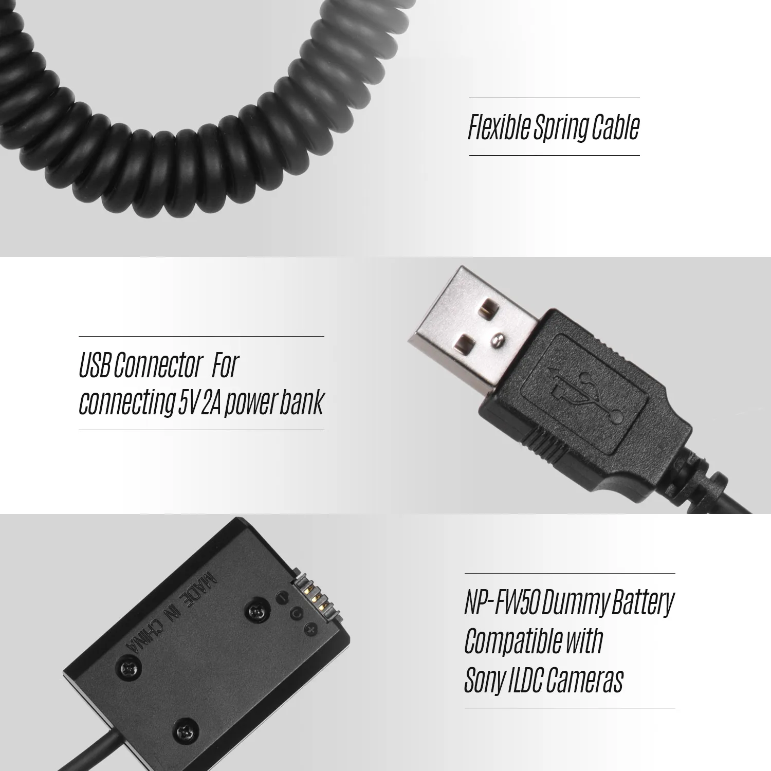 Для Sony A7 Mark II NEX5 A6000 5V USB стандартная аккумуляторная батарея Соединительный