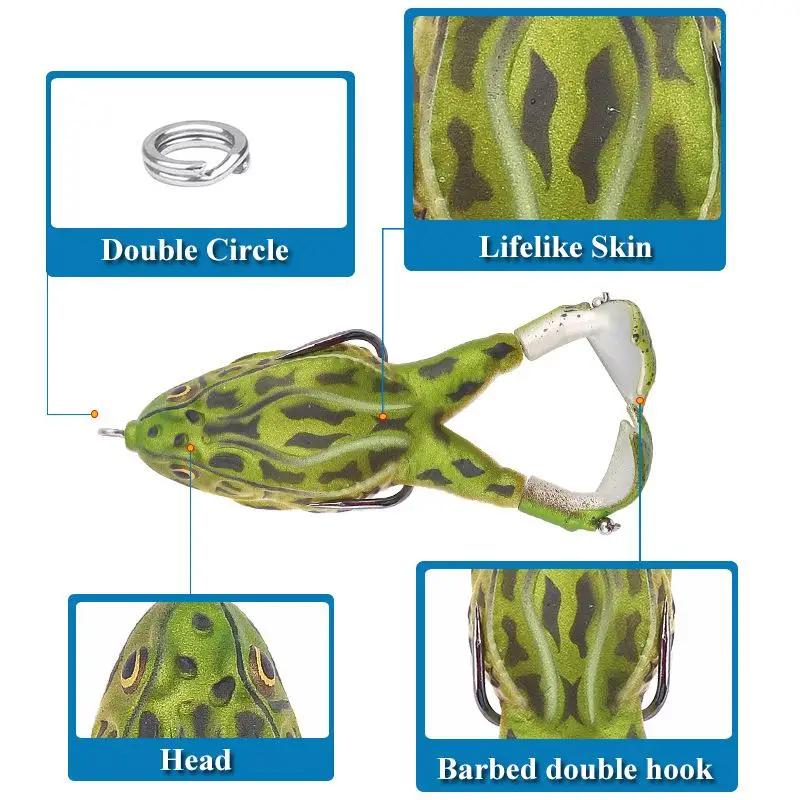 Double Propeller Frog Soft Bait Soft Silicone Fishing Lures 9cm/13.6g Double Propeller Frog Soft Bait Soft Silicone Fishing Lures 9cm/13.6g