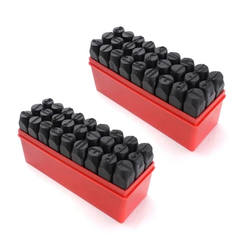 

2set Stamps Letters Alphabet Set Punch Steel Metal Tool Case Craft Hot m & 8mm