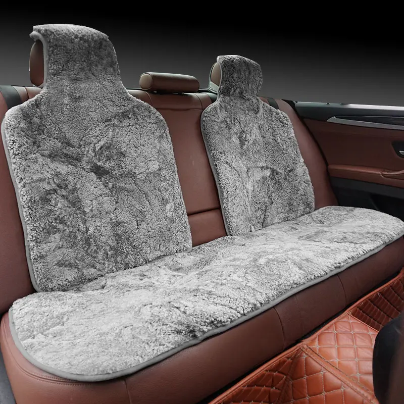 Универсальные чехлы для автомобильных сидений ROWNFUR накидки из овчины на переднее