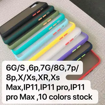

10pcs Luxury Shockproof Case For iPhone XS Max Silicone Translucent Matte phone cover For iPhone 11 pro max 7 8 Plus case fundas