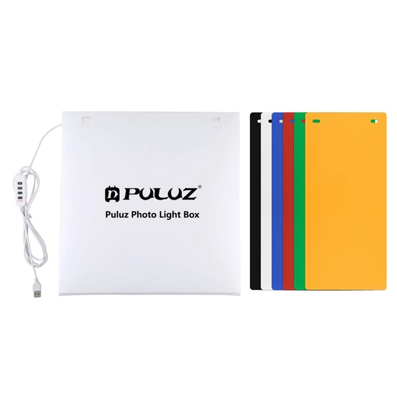 PULUZ 31x31 см лайтбокс мини складной фотостудия коробка фотография светодиодный 30 см лайтбокс-Студия комплект и 6 цветов фонов