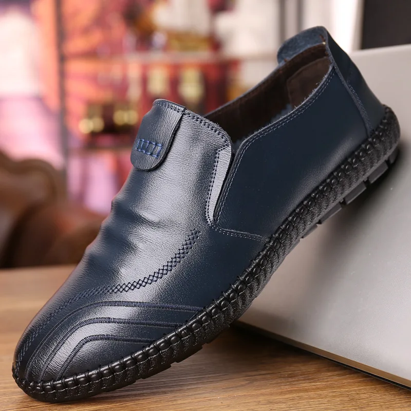 

2018 New Mens luxury Brand Leather Casual Driving Oxfords Shoes Comfortable Men Loafers Moccasins Italian Shoes for Men flat