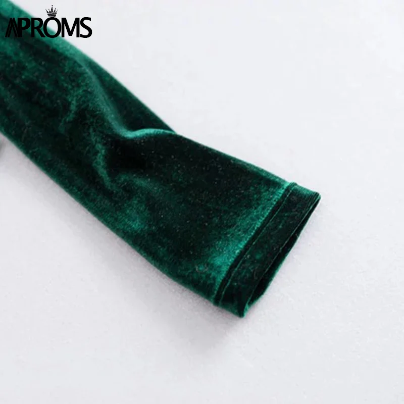 Aproms Elegant Off Shoulder Velvet Crop Top Women Fashion 2020 Stretch Cropped Tank Top Female Autumn Soft Camis Tee