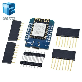 

GREATZT ESP8266 ESP-12 ESP12 WeMos D1 Mini Module Wemos D1 Mini WiFi Development Board Micro USB 3.3V Based On ESP-8266EX 11 Dig