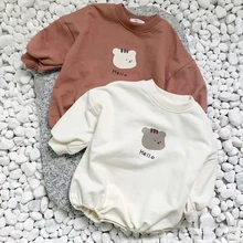 

Baby Clothing 2022 Spring New Infant Baby Bag Fart One-piece Jumpsuit Newborn Baby Print Little Bear Triangle Romper 3-24 Months
