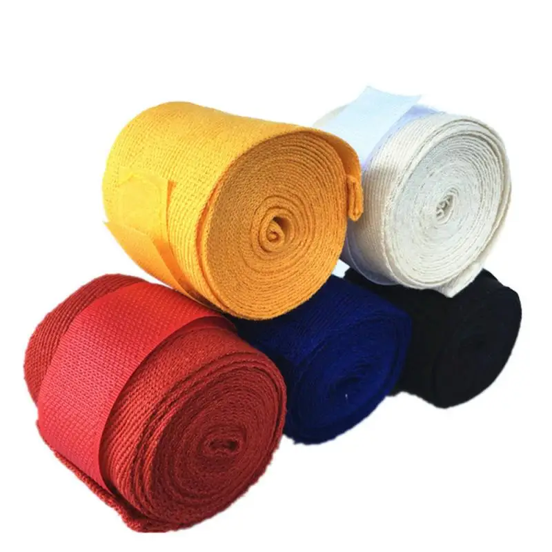 

Cotton 2.5m Boxing Bandages Tied Hands With Fighting Wraps With Muay Thai Boxing Troublesome Hand Straps With Hand Guard TSLM2