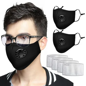 

Face Mouth Mask Black Mouth Mask Unisex Cotton Face Mask Anime Mask For Cycling Camp mascherine