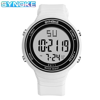 

SYNOKE Mens Digital Watches Large Screen Display Sport Watch Men Women's Silicone 30M Waterproof erkek kol saati dijital 2019