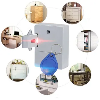 

New Invisible Hidden RFID Free Opening Intelligent Sensor Cabinet Lock Locker Wardrobe Shoe Cabinet Drawer Door Lock Electronic