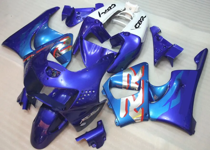 Полный мотоцикл обтекатель комплект для Honda CBR919RR CBR900RR 919 1998 1999 98 99 919RR обтекатели ABS пластик синий хороший
