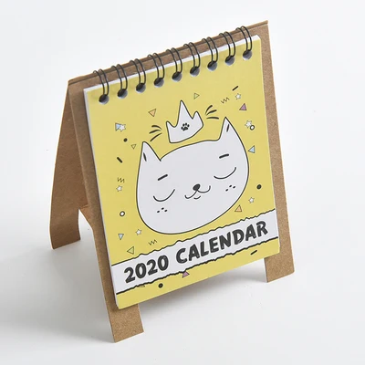 Год Kawaii мультфильм Животные Настольный календарь DIY крафт-бумага мини-календарь планировщик расписаний,08-,12 - Цвет: 3