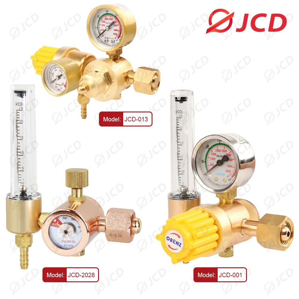 JCD G5/8" 0-25Mpa Argon CO2 Mig Tig Flow Meter Gas Regulator Flowmeter Welding Weld Gauge Argon Regulator Pressure Reducer 5