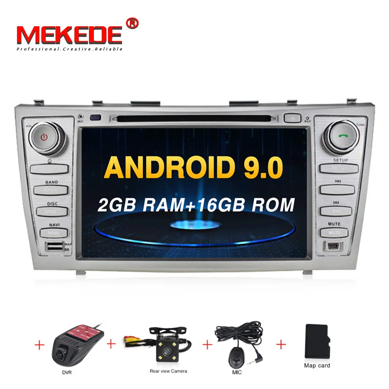 16G camera DVR HD PX5 1024x600 2din Android9.0 4 Гб 64 ГБ Автомобильный DVD для Toyota CAMRY Aurion автомобильный DVD CAMRY v40 GPS автомобильный радиоприёмник DVD НАВИГАЦИЯ - Цвет: 16G camera DVR