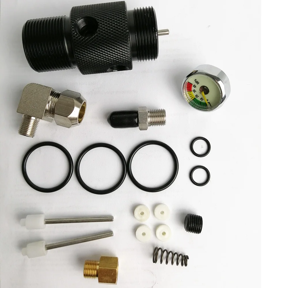 

1 Set New Hot Aluminum/Stainless Steel Valve PCP 3000PSI Valve Threaded Tank M28*1.5 With Spare Parts Outdoor Accessories Pump