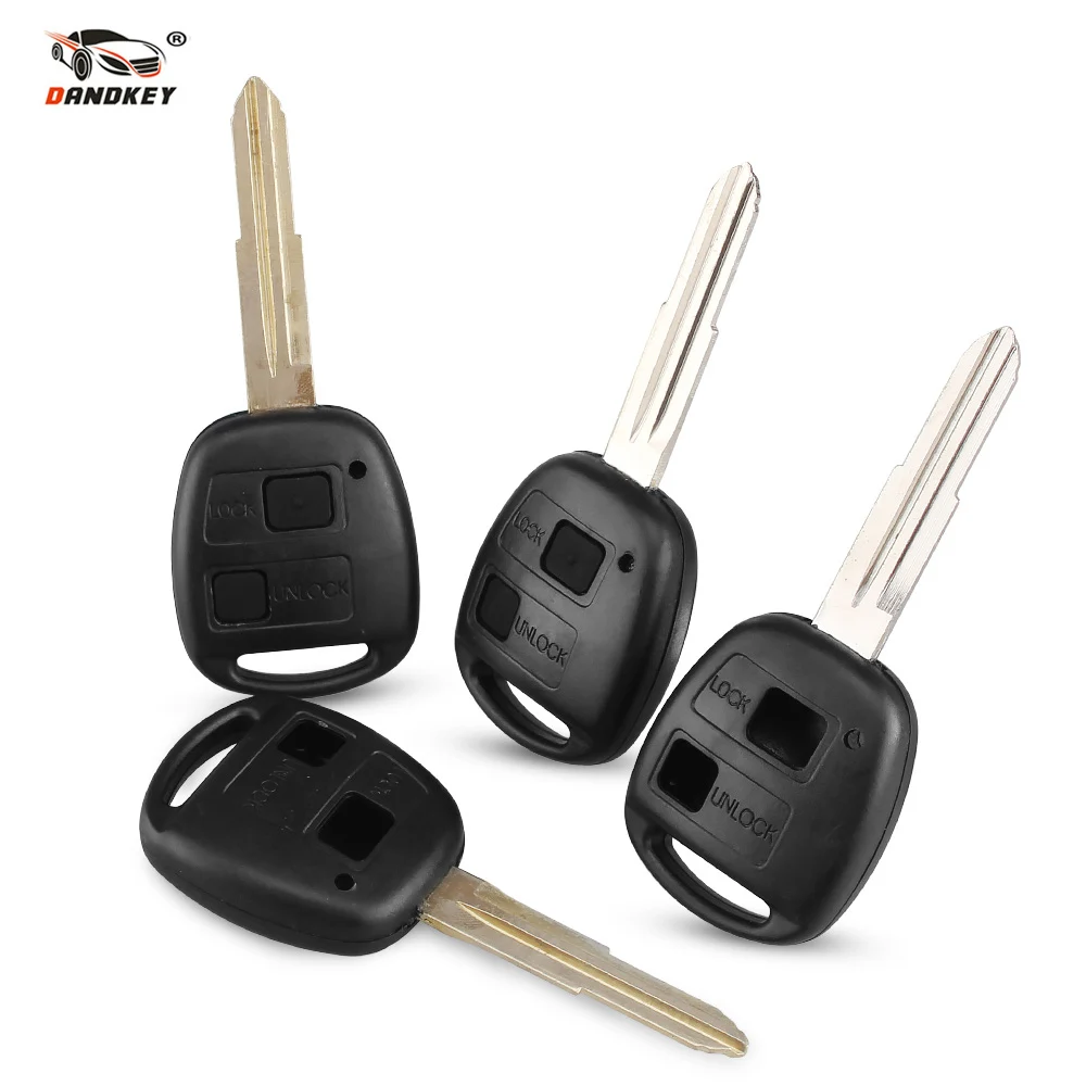 Чехол Dandkey для автомобильного ключа с 2 кнопками Toyota Yaris Prado Tarago Camry Corolla лезвием