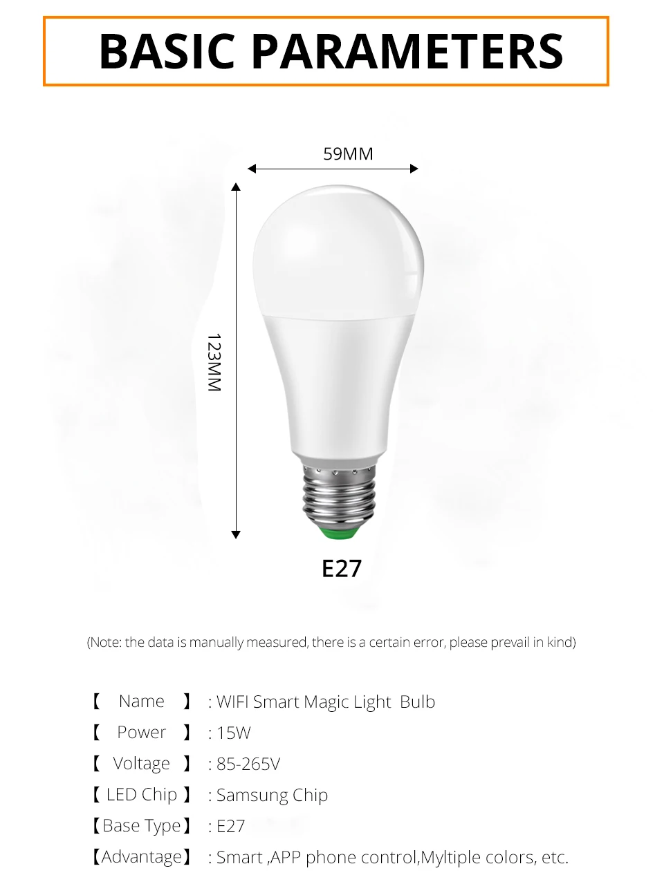 E27 15 Вт 85-265 в смарт-лампочка WiFi Wake-up лампа RGBW RGBWW B22 Bluetooth светильник лампочка управление приложением работа с Echo Google Assistant