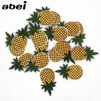 

100pcs/lot Small Embroidery Patch Clothing Decoration Accessory Pineapple Phone Eye Mask Bag Diy Iron Heat Transfer Applique