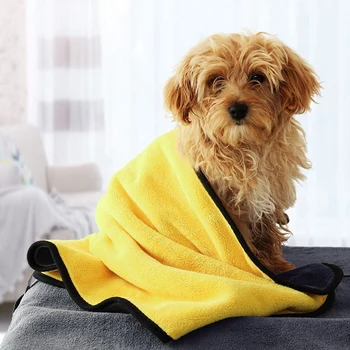 

1PCS Double-sided Towel Super Absorbent Soft Cleaning Towel Pet Towel Soft Dog/Cat Bath High-density